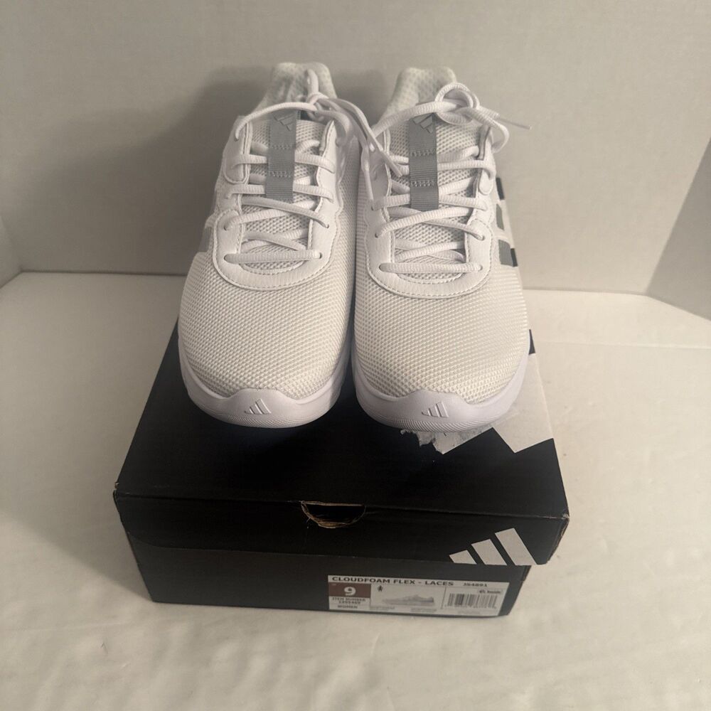 Adidas Women's Cloudfoam Flex - Laces Sneakers Shoes JS4891 Size 9 New